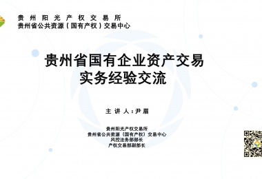 貴州省國(guó)有企業(yè)資產(chǎn)交易實(shí)務(wù)經(jīng)驗(yàn)交流